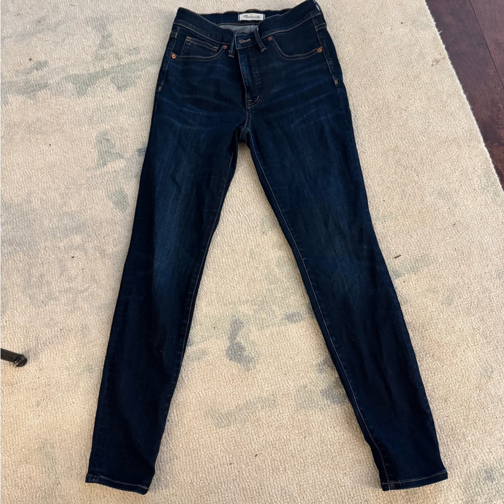 Madewell Highrise Skinny Dark Blue Jeans
